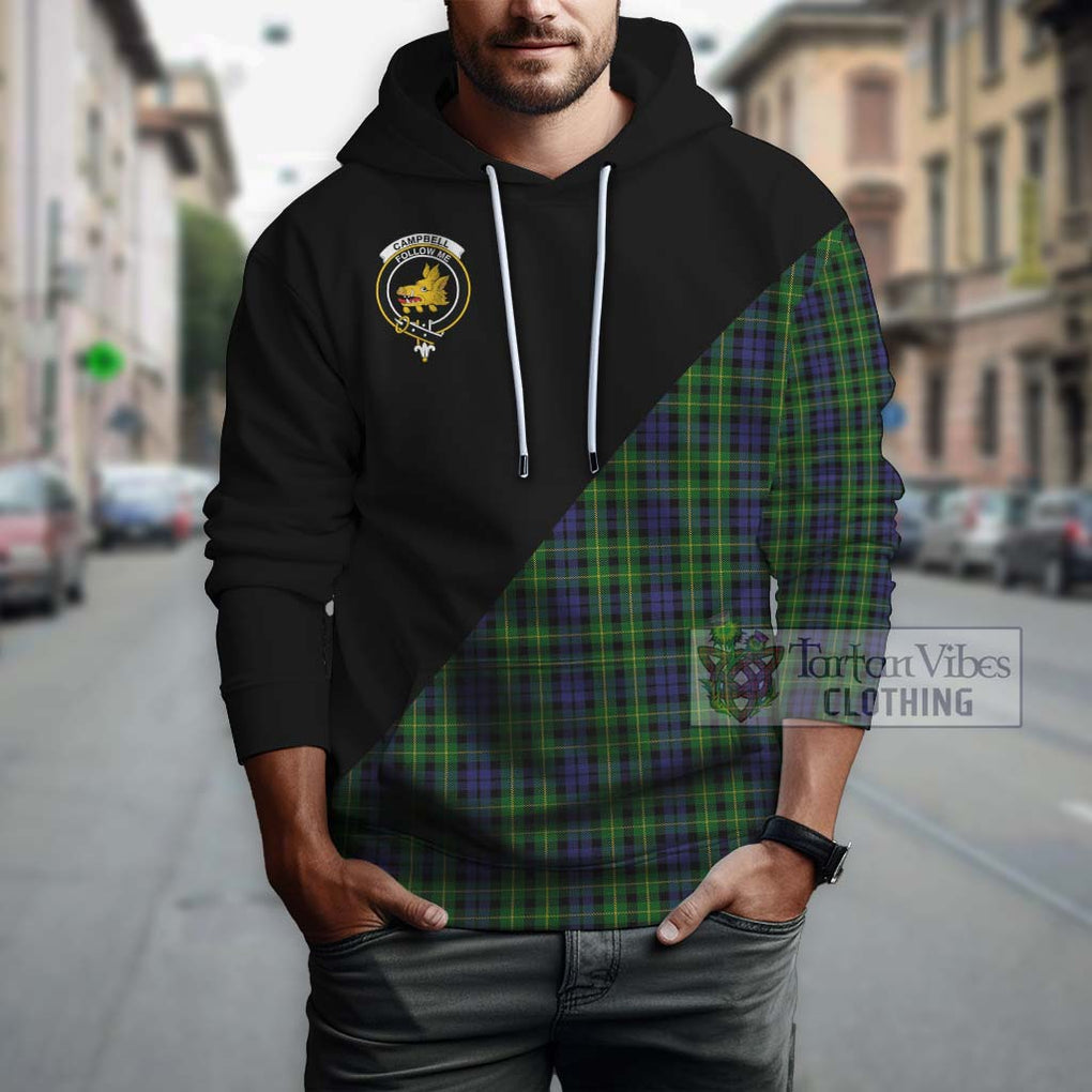 Campbell of Breadalbane Tartan Hoodie with Family Crest and Military Logo Style - Tartanvibesclothing Shop