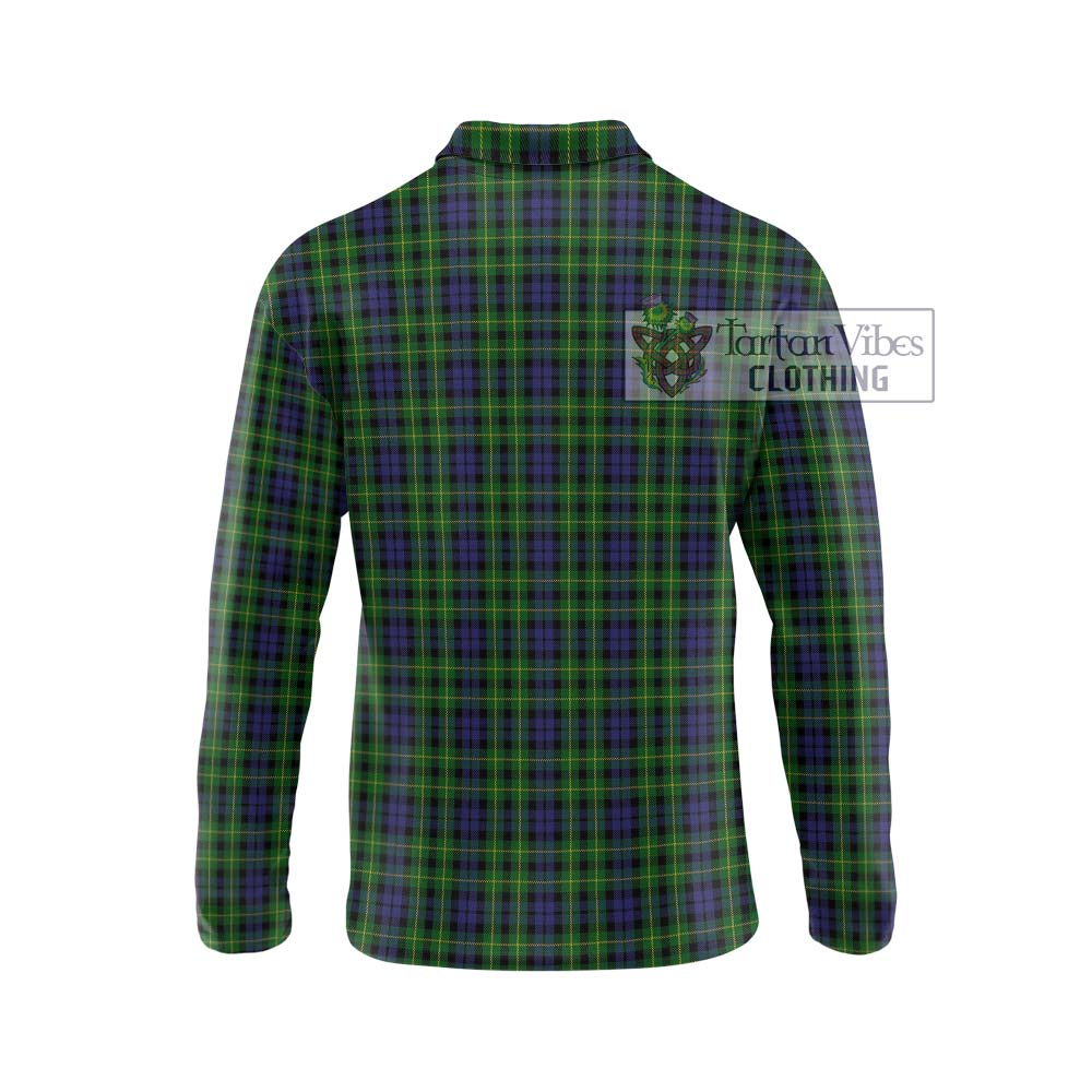 Campbell of Breadalbane Tartan Long Sleeve Polo Shirt with Family Crest DNA In Me Style - Tartanvibesclothing Shop