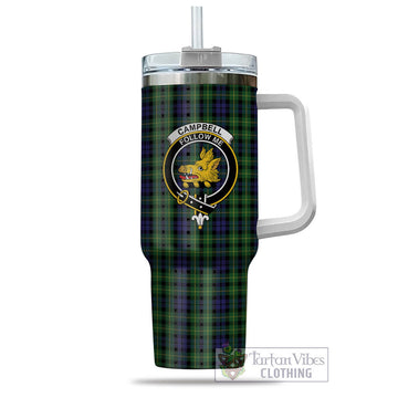 Campbell of Breadalbane Tartan Tumbler with Handle with Family Crest