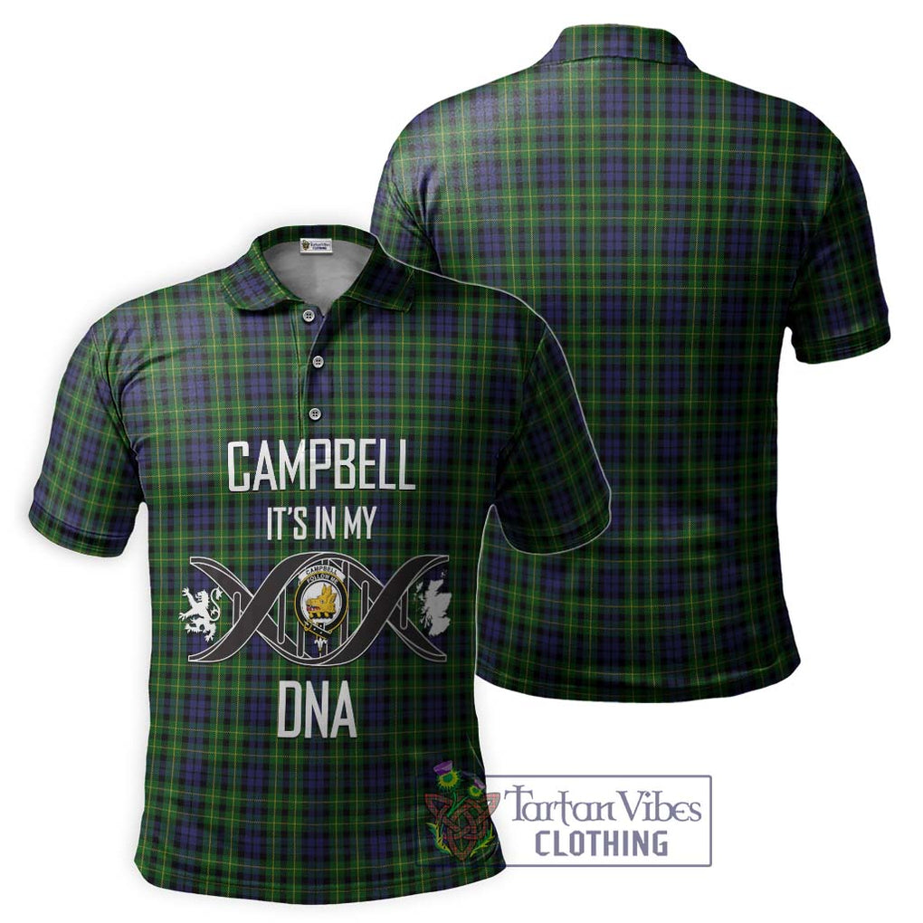 Campbell of Breadalbane Tartan Polo Shirt with Family Crest DNA In Me Style - Tartanvibesclothing Shop