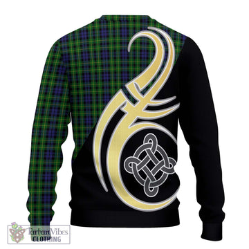 Campbell of Breadalbane Tartan Ugly Sweater with Family Crest and Celtic Symbol Style