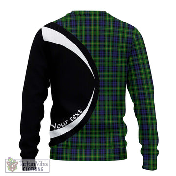 Campbell of Breadalbane Tartan Knitted Sweater with Family Crest Circle Style