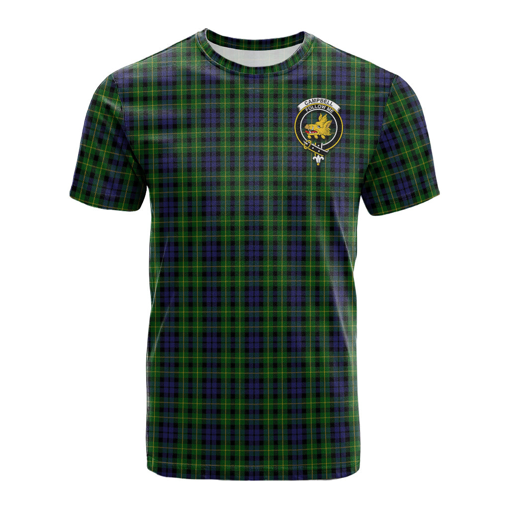 Campbell of Breadalbane Tartan T-Shirt with Family Crest - Tartan Vibes Clothing