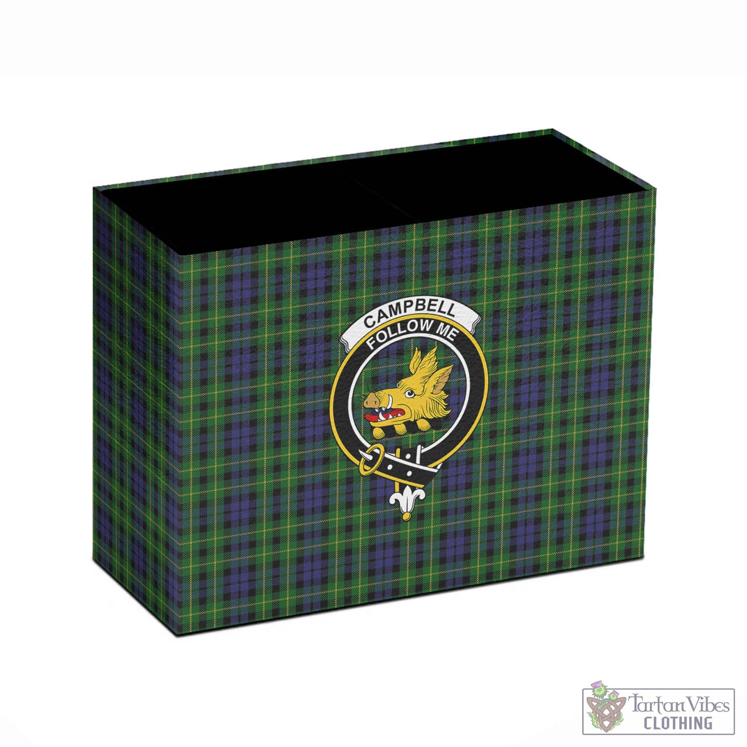 Tartan Vibes Clothing Campbell of Breadalbane Tartan Pen Holder with Family Crest