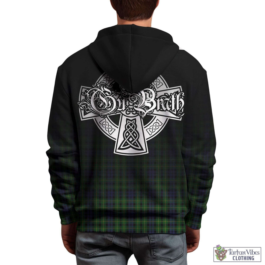 Tartan Vibes Clothing Campbell of Breadalbane Tartan Hoodie Featuring Alba Gu Brath Family Crest Celtic Inspired