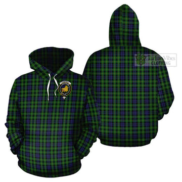 Campbell of Breadalbane Tartan Cotton Hoodie with Family Crest