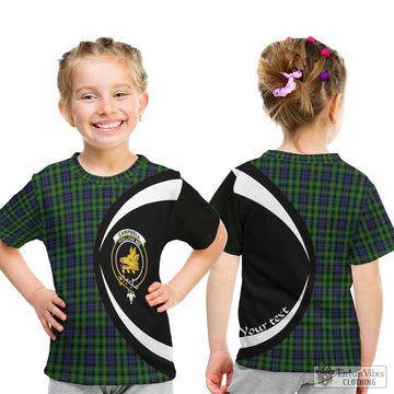 Campbell of Breadalbane Tartan Kid T-Shirt with Family Crest Circle Style