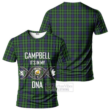 Campbell of Breadalbane Tartan T-Shirt with Family Crest DNA In Me Style