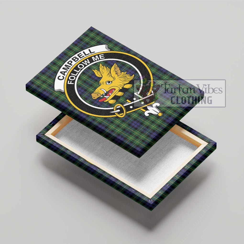 Campbell of Breadalbane Tartan Canvas Print Wall Art with Family Crest - Tartan Vibes Clothing