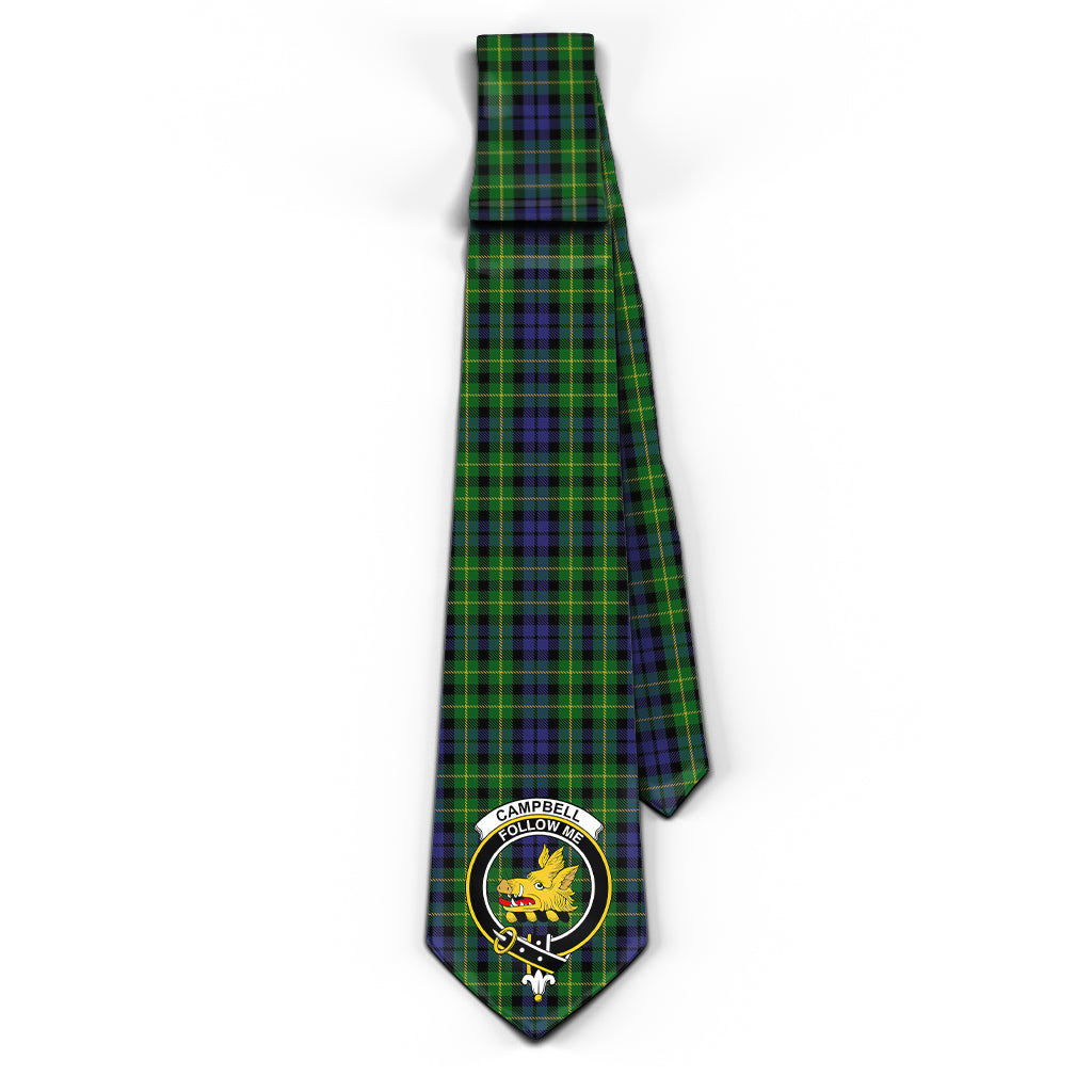 Campbell of Breadalbane Tartan Classic Necktie with Family Crest - Tartan Vibes Clothing