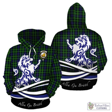 Campbell of Breadalbane Tartan Hoodie with Alba Gu Brath Regal Lion Emblem