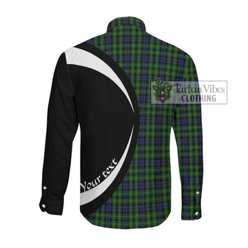 Campbell of Breadalbane Tartan Long Sleeve Button Up with Family Crest Circle Style