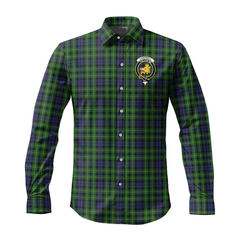 campbell-of-breadalbane-tartan-long-sleeve-button-up-shirt-with-family-crest