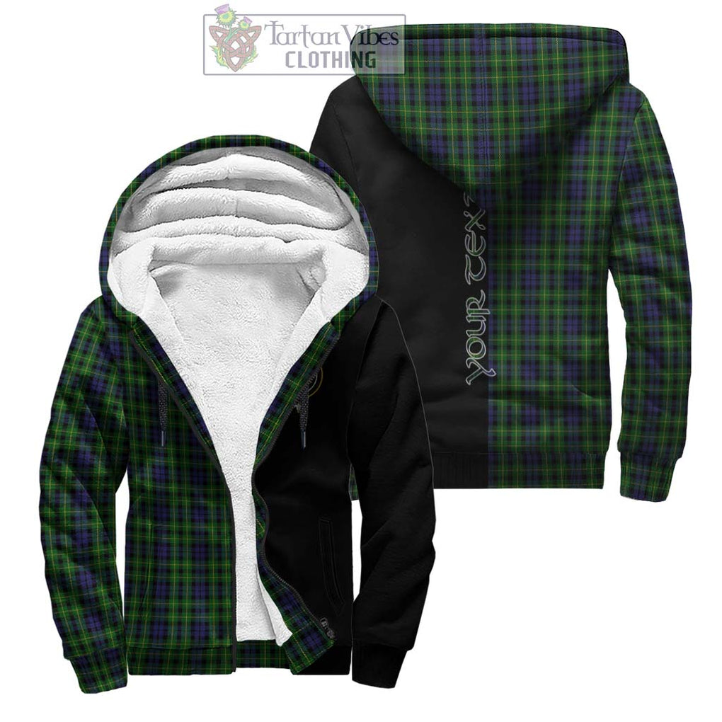 Campbell of Breadalbane Tartan Sherpa Hoodie with Family Crest and Half Of Me Style Unisex - Tartanvibesclothing Shop