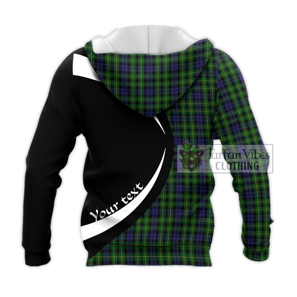 Campbell of Breadalbane Tartan Knitted Hoodie with Family Crest Circle Style - Tartan Vibes Clothing