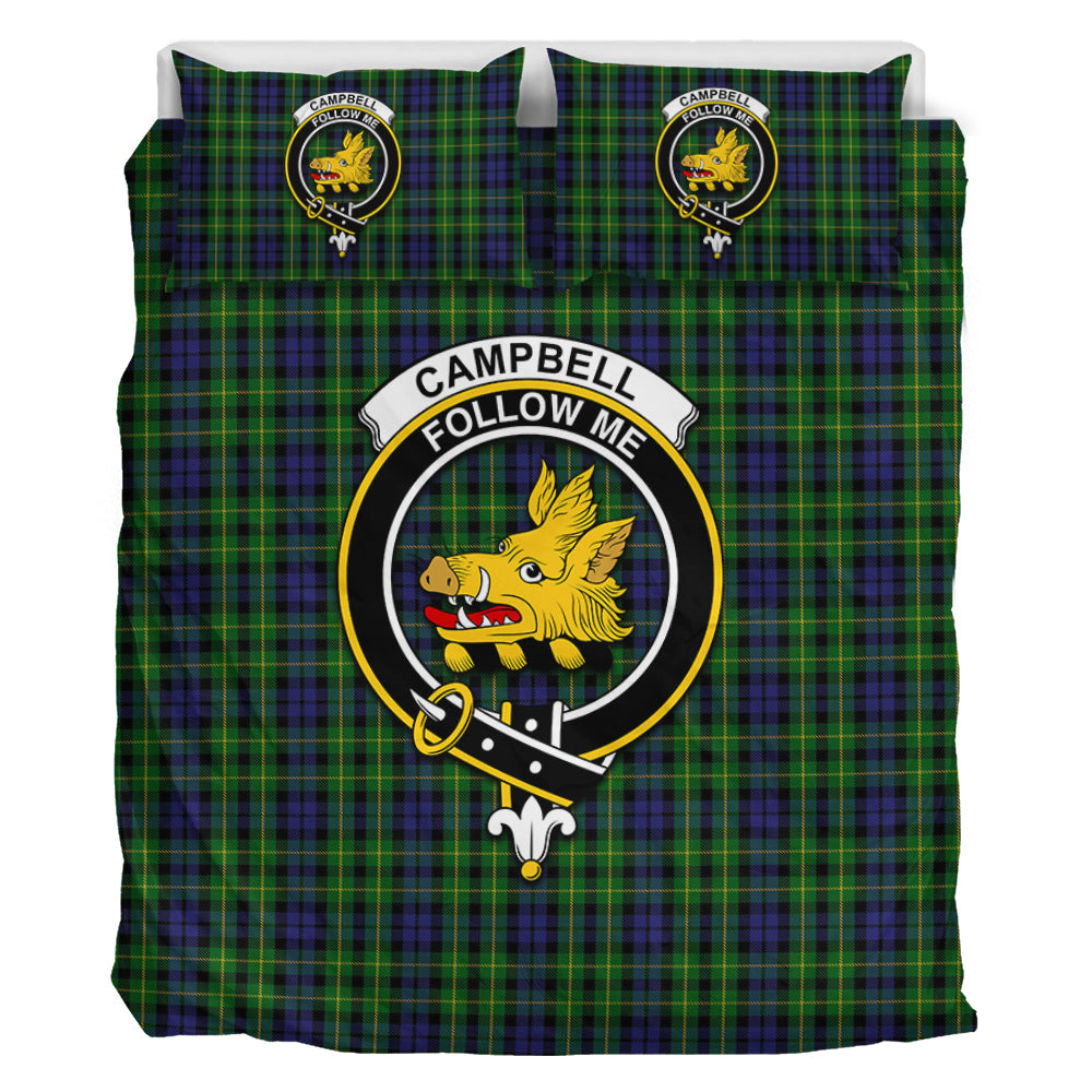 Campbell of Breadalbane Tartan Bedding Set with Family Crest - Tartan Vibes Clothing