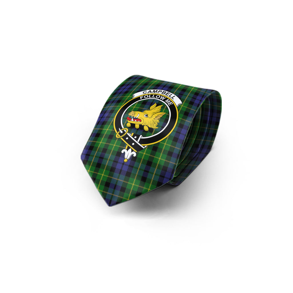 Campbell of Breadalbane Tartan Classic Necktie with Family Crest - Tartan Vibes Clothing