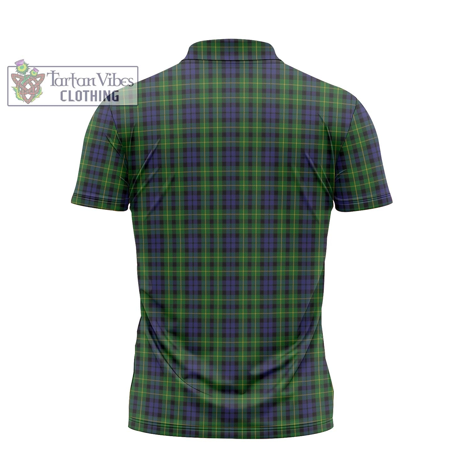 Tartan Vibes Clothing Campbell of Breadalbane Tartan Zipper Polo Shirt with Family Crest