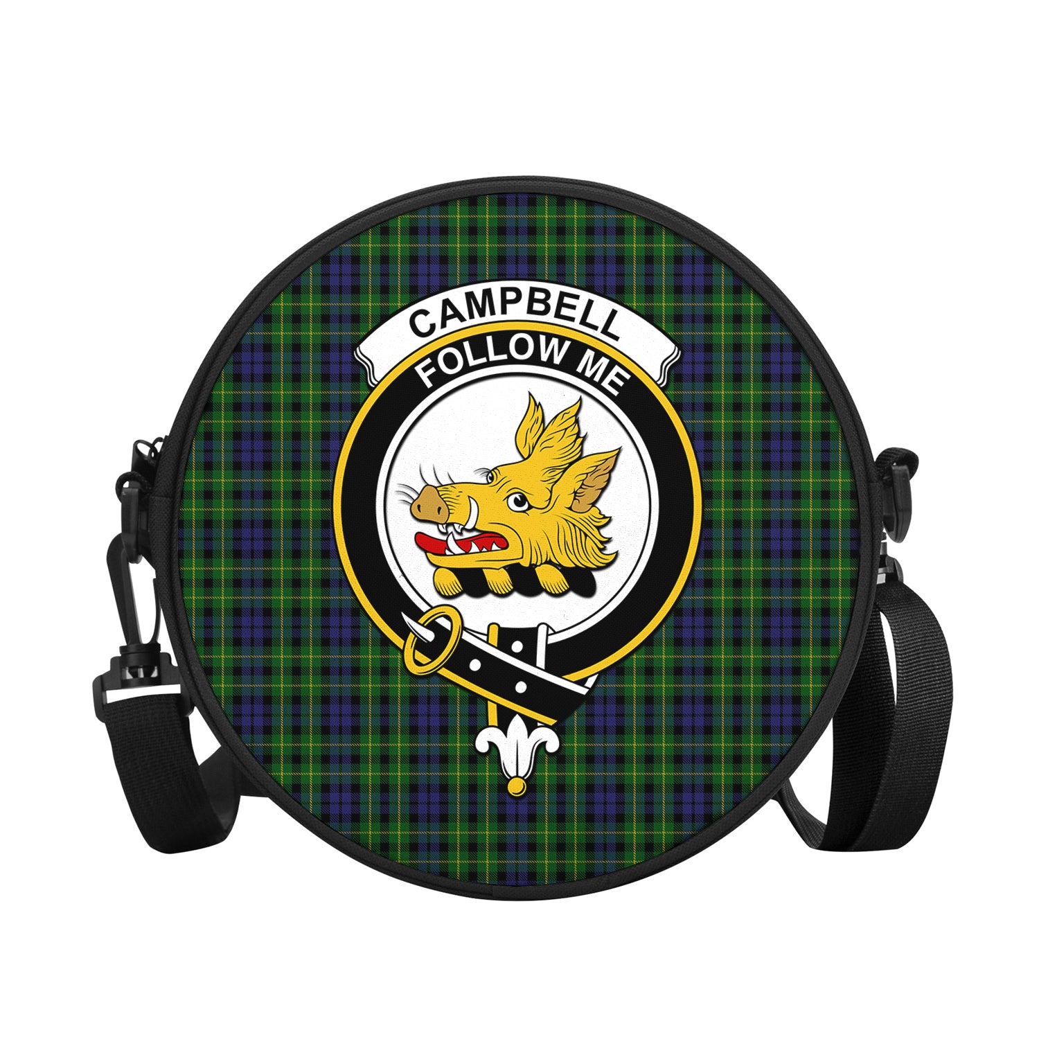 campbell-of-breadalbane-tartan-round-satchel-bags-with-family-crest