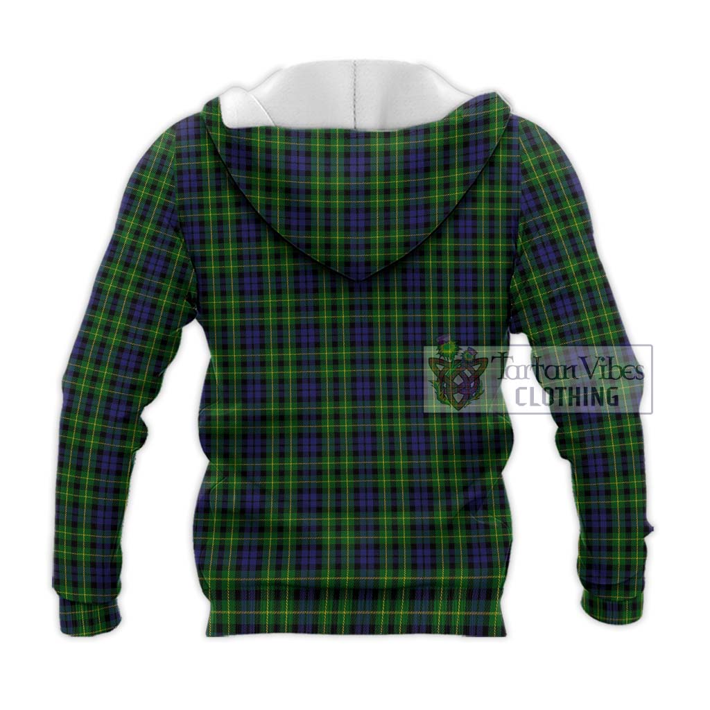 Tartan Vibes Clothing Campbell of Breadalbane Tartan Knitted Hoodie with Family Crest DNA In Me Style