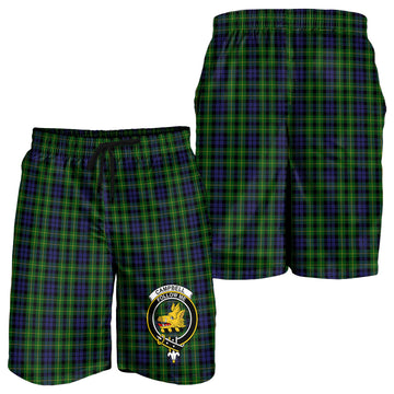 Campbell of Breadalbane Tartan Mens Shorts with Family Crest