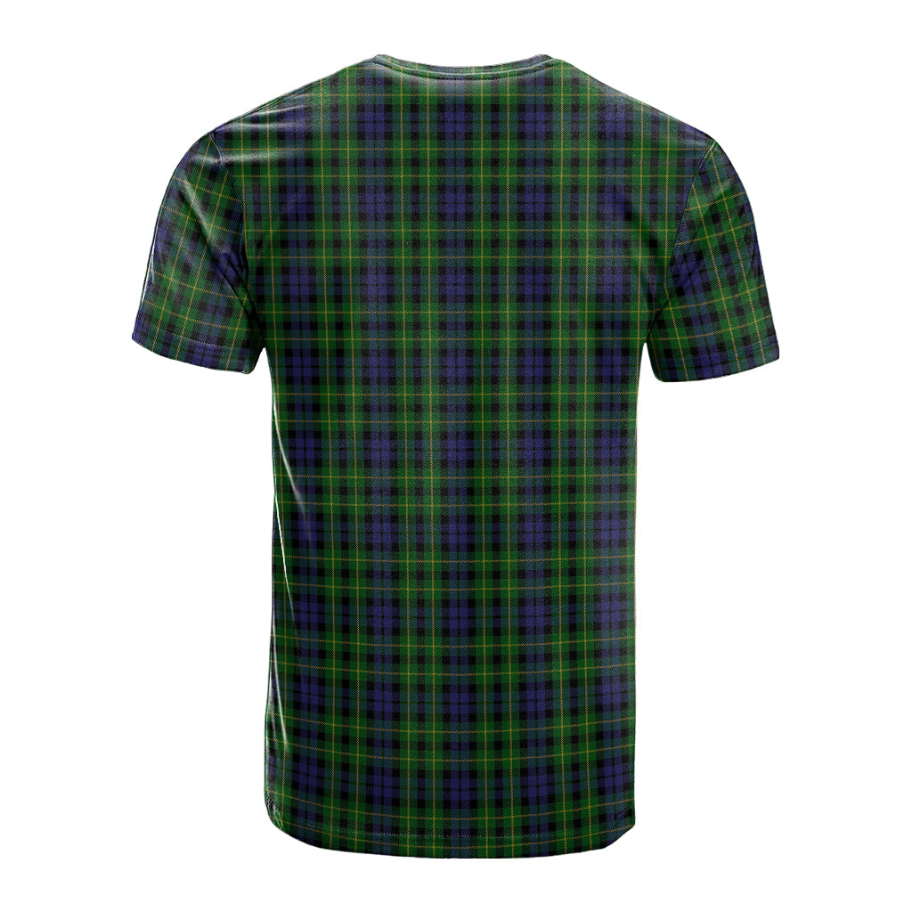 Campbell of Breadalbane Tartan T-Shirt with Family Crest - Tartan Vibes Clothing