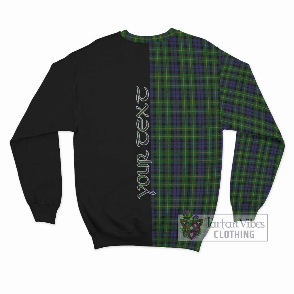 Campbell of Breadalbane Tartan Sweatshirt with Family Crest and Half Of Me Style - Tartanvibesclothing Shop