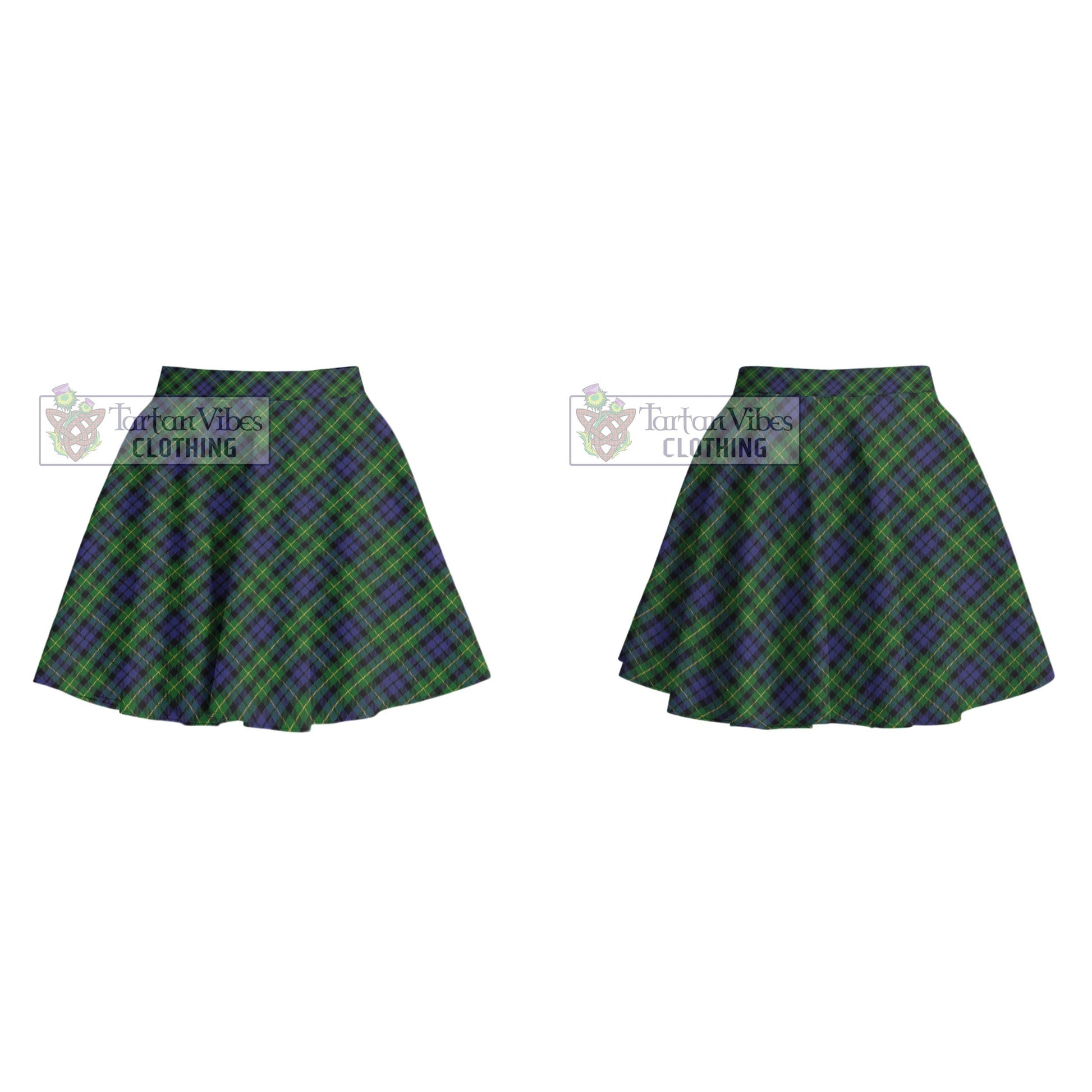 Tartan Vibes Clothing Campbell of Breadalbane Tartan Women's Plated Mini Skirt