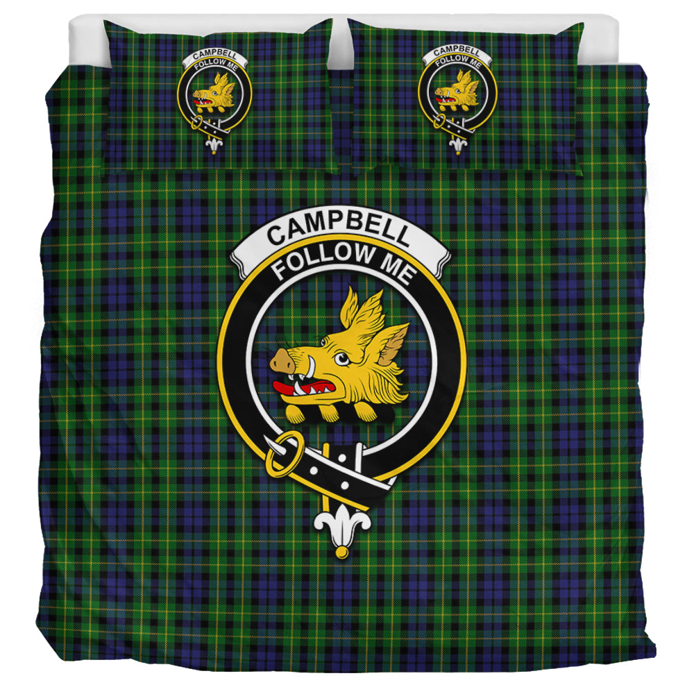 Campbell of Breadalbane Tartan Bedding Set with Family Crest UK Bedding Set UK Super King 104*94 inch - Tartan Vibes Clothing