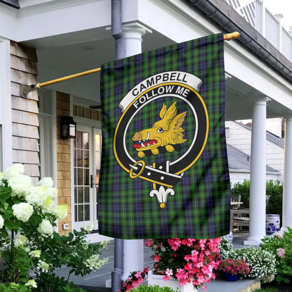 Campbell of Breadalbane Tartan Flag with Family Crest - Tartan Vibes Clothing