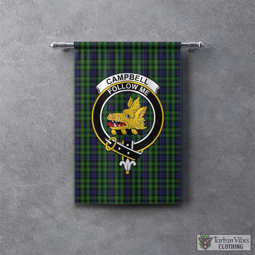 Tartan Vibes Clothing Campbell of Breadalbane Tartan Gonfalon, Tartan Banner with Family Crest