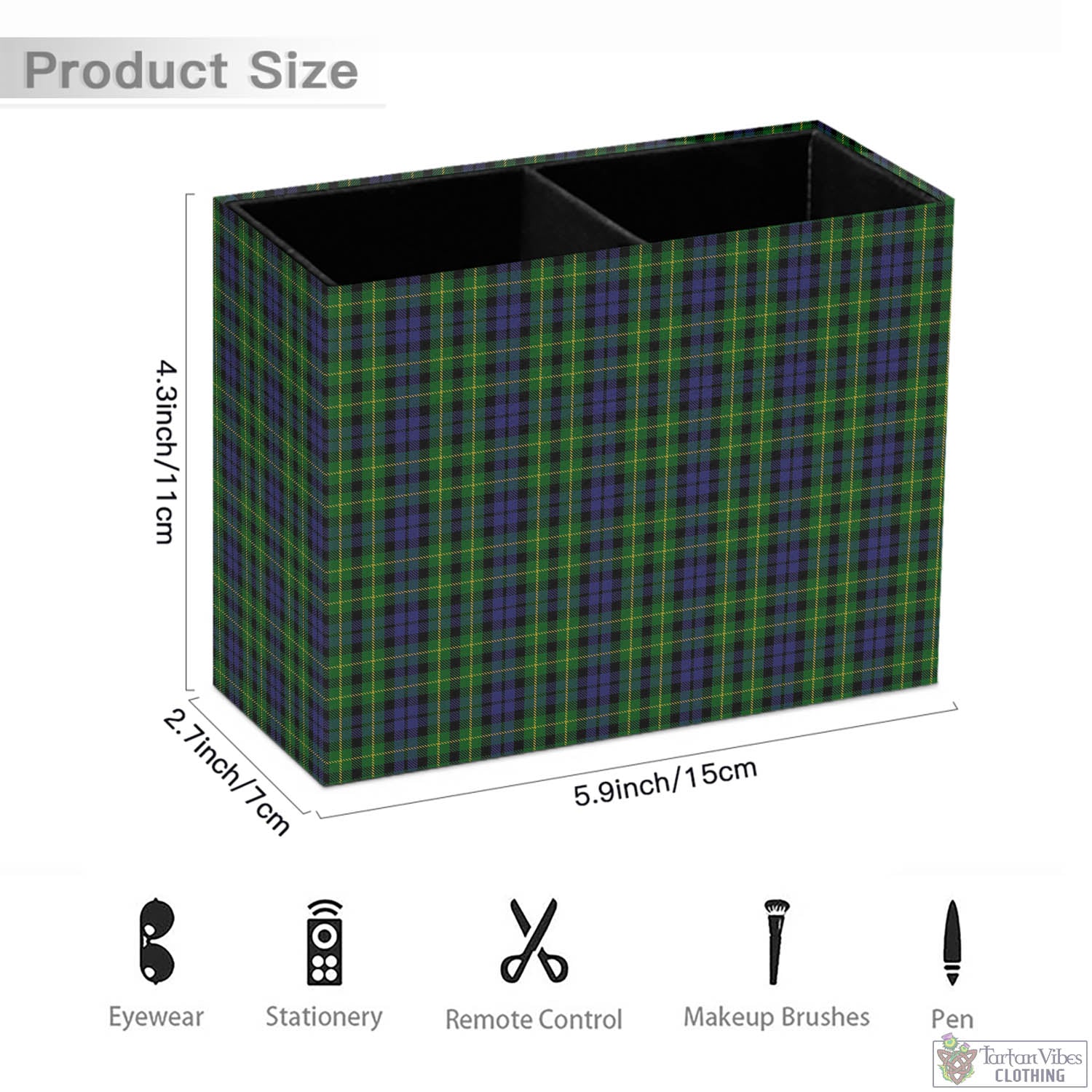 Tartan Vibes Clothing Campbell of Breadalbane Tartan Pen Holder