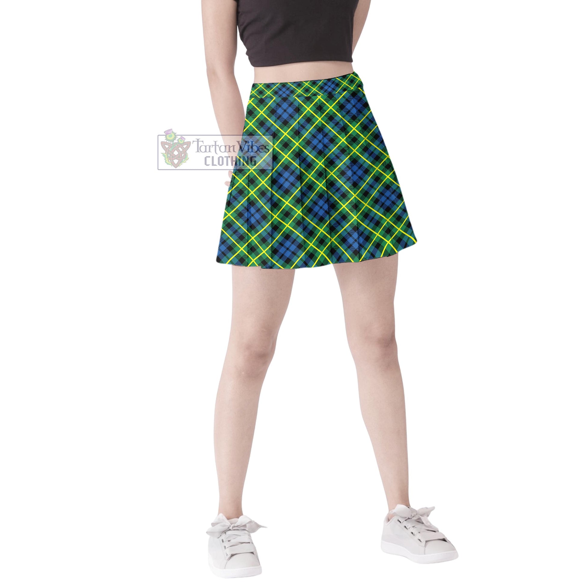 Tartan Vibes Clothing Campbell of Breadalbane Ancient Tartan Women's Plated Mini Skirt