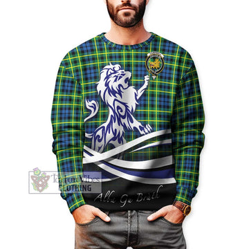 Campbell of Breadalbane Ancient Tartan Sweatshirt with Alba Gu Brath Regal Lion Emblem