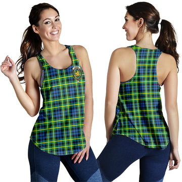 Campbell of Breadalbane Ancient Tartan Women Racerback Tanks with Family Crest