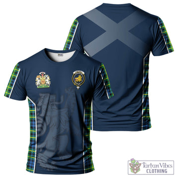 Campbell of Breadalbane Ancient Tartan T-Shirt with Family Crest and Lion Rampant Vibes Sport Style