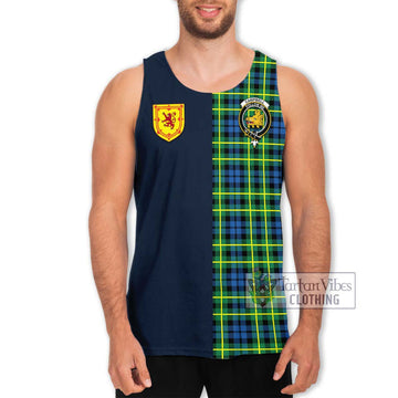 Campbell of Breadalbane Ancient Tartan Men's Tank Top Alba with Scottish Lion Royal Arm Half Style