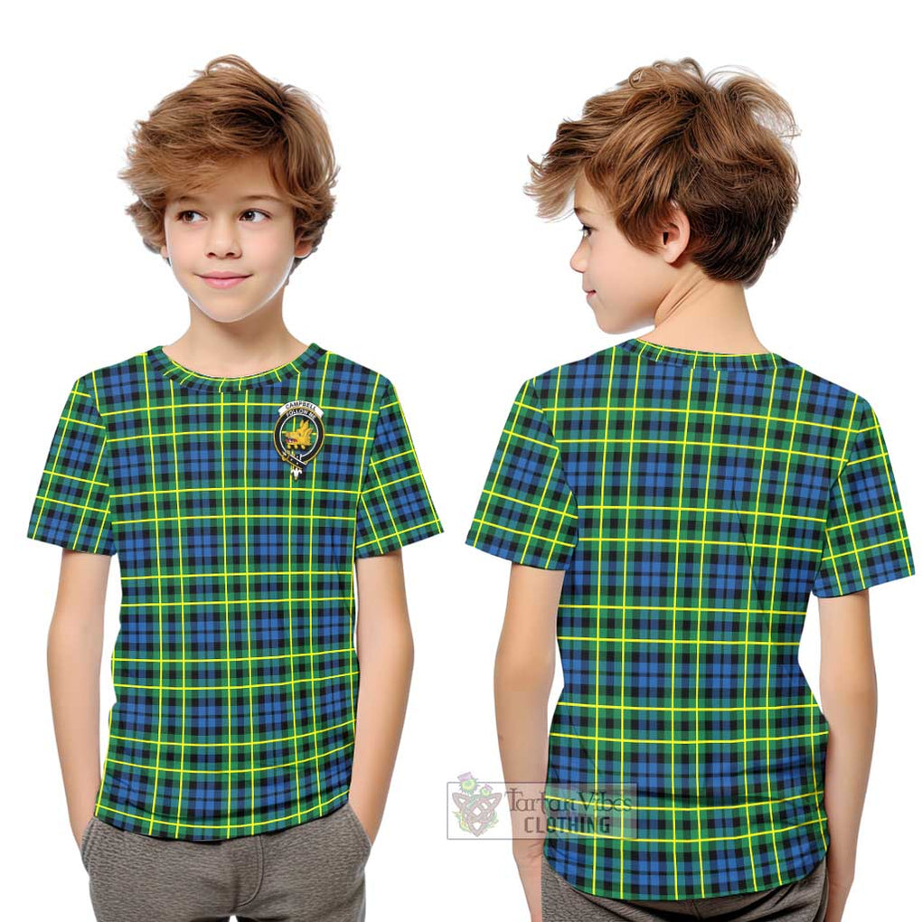 Campbell of Breadalbane Ancient Tartan Kid T-Shirt with Family Crest Youth XL Size14 - Tartanvibesclothing Shop