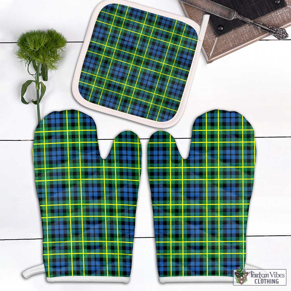 Campbell of Breadalbane Ancient Tartan Combo Oven Mitt & Pot-Holder Combo 1 Oven Mitt & 1 Pot-Holder White - Tartan Vibes Clothing