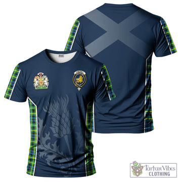 Campbell of Breadalbane Ancient Tartan T-Shirt with Family Crest and Scottish Thistle Vibes Sport Style