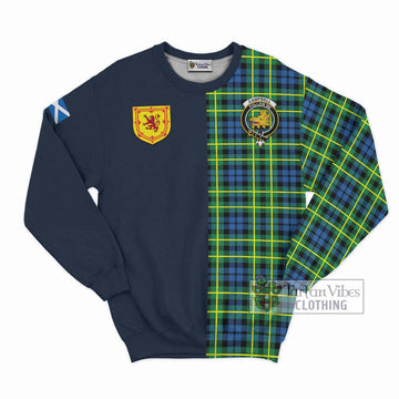 Campbell of Breadalbane Ancient Tartan Sweatshirt Alba with Scottish Lion Royal Arm Half Style