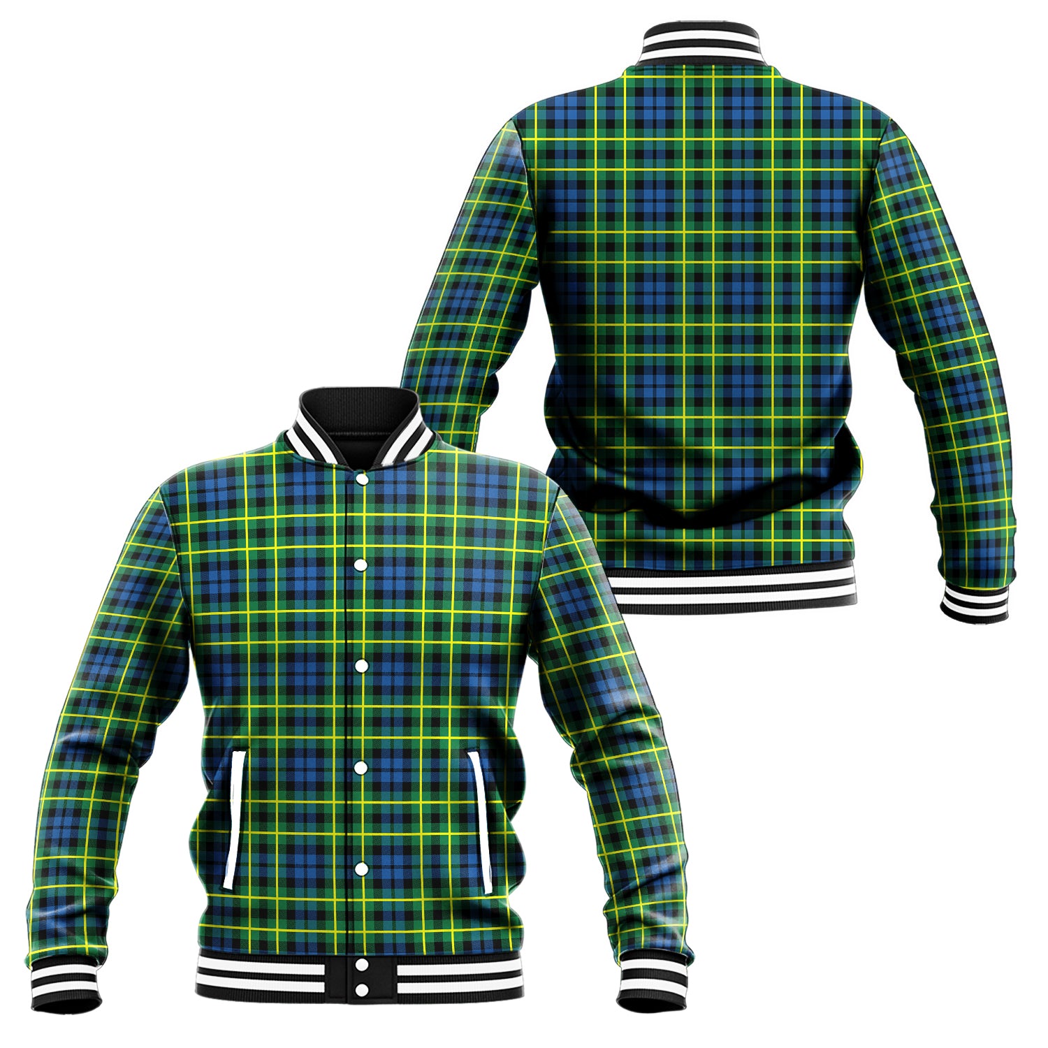 Campbell of Breadalbane Ancient Tartan Baseball Jacket Unisex - Tartan Vibes Clothing