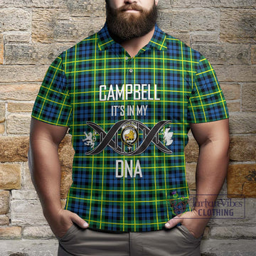 Campbell of Breadalbane Ancient Tartan Polo Shirt with Family Crest DNA In Me Style