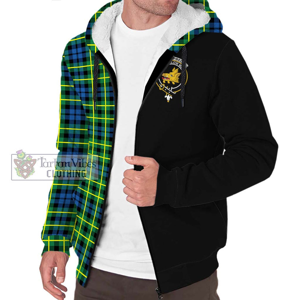 Campbell of Breadalbane Ancient Tartan Sherpa Hoodie with Family Crest and Half Of Me Style Unisex S - Tartanvibesclothing Shop