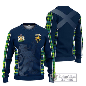 Campbell of Breadalbane Ancient Tartan Ugly Sweater with Family Crest and Lion Rampant Vibes Sport Style