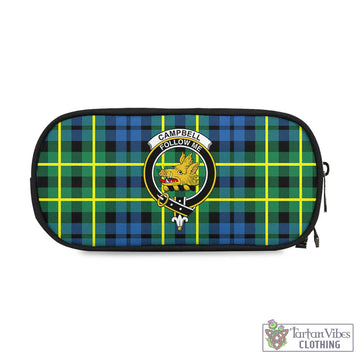 Campbell of Breadalbane Ancient Tartan Pen and Pencil Case with Family Crest