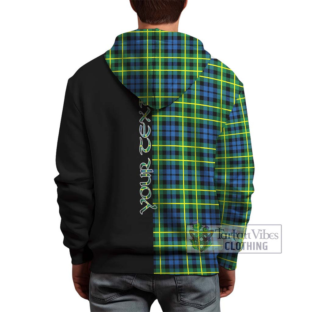 Campbell of Breadalbane Ancient Tartan Hoodie with Family Crest and Half Of Me Style - Tartanvibesclothing Shop