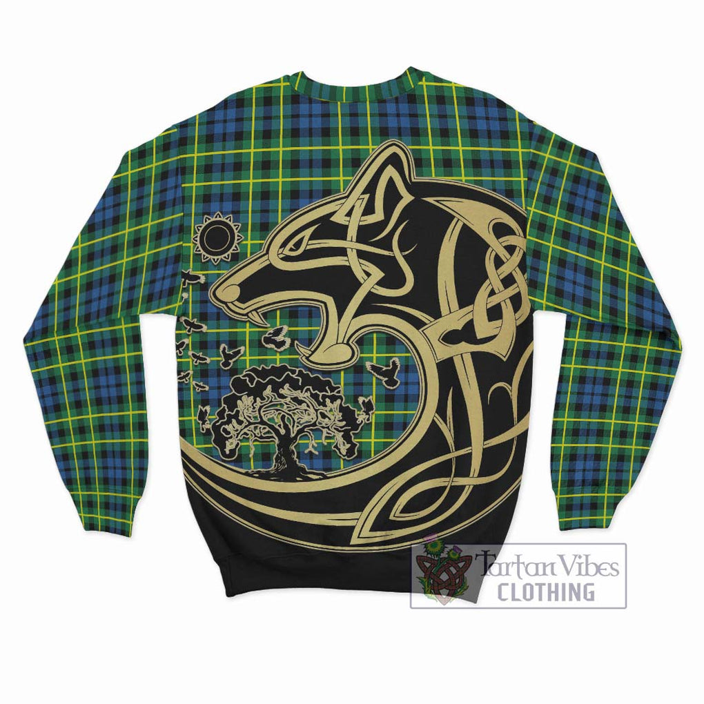 Campbell of Breadalbane Ancient Tartan Sweatshirt with Family Crest Celtic Wolf Style - Tartan Vibes Clothing