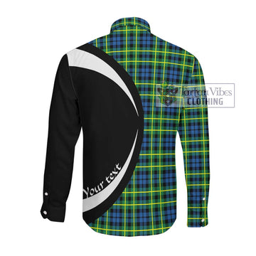 Campbell of Breadalbane Ancient Tartan Long Sleeve Button Up with Family Crest Circle Style