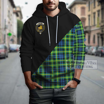 Campbell of Breadalbane Ancient Tartan Hoodie with Family Crest and Military Logo Style